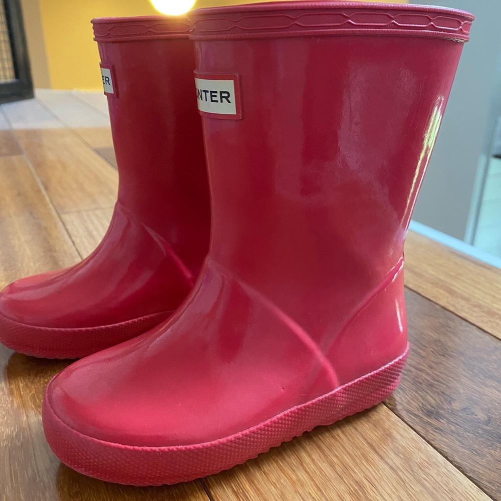 Bright Pink Kids Hunter Boots